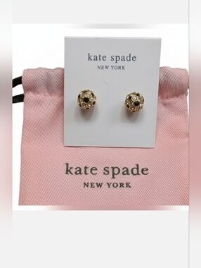 Kate Spade New York Pave Soccer Ball Earrings - NWOT!